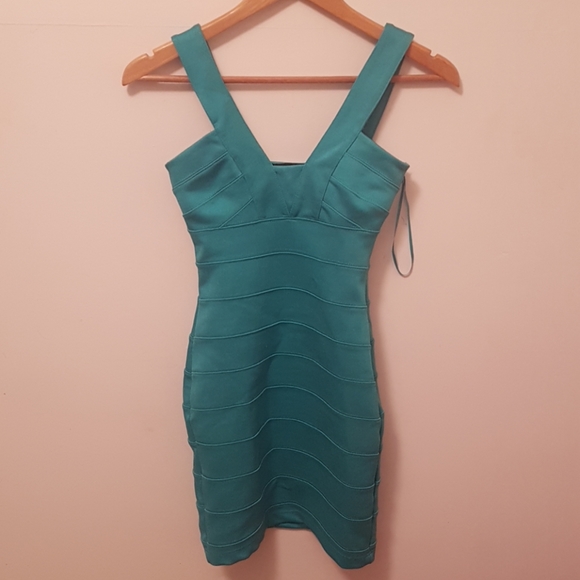 Topshop Dresses & Skirts - Turquoise bandage dress